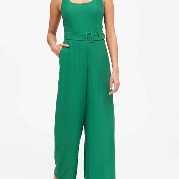 Banana Republic Pants - NWT BANANA REPUBLIC • Green Belted Jumpsuit